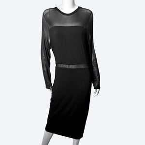 Candalite Y2K Mesh Cutout Bandage Dress Women's XL Goth Witchy Punk Fairy Grunge